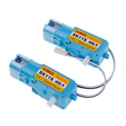 Motorreductor azul con cable DC 3V-6V 300RPM