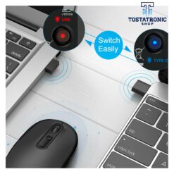 Mouse Inalambrico con conexion USB y Tipo C