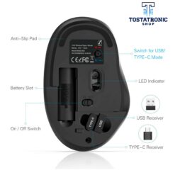 Mouse Inalambrico con conexion USB y Tipo C