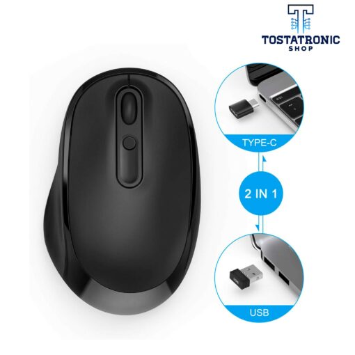 Mouse Inalambrico con conexion USB y Tipo C