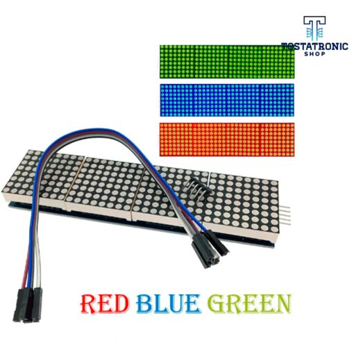 Modulo de 4 Matrices LED 8x8 MAX7219 Azul