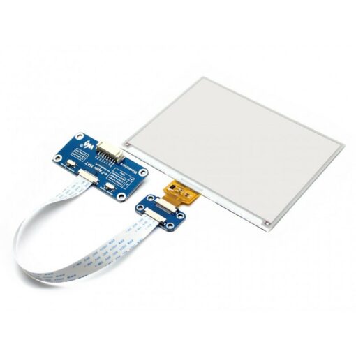 Pantalla De Tinta Electronica 5.83" 600x448 de 3 Colores Amarillo, Blanco y Negro con HAT p/ Raspberry SPI