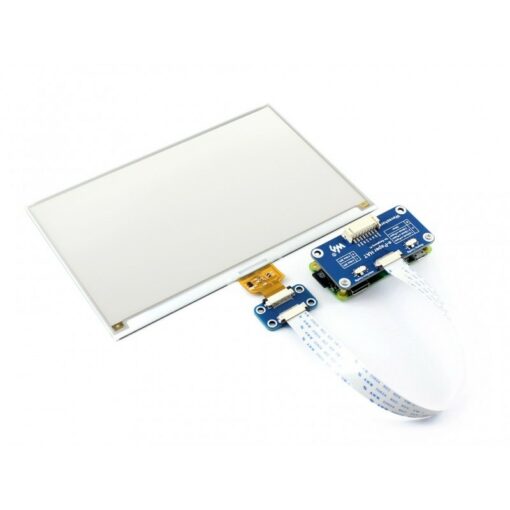 Pantalla De Tinta Electronica 7.5" 640x384 de 3 Colores Amrillo, Blanco y Negro con HAT p/ Raspberry SPI