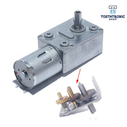 MOTORREDUCTOR DE ALTA TORSIÓN TURBO WORM MOTOR DC JGY370 100RPM