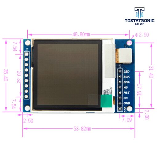 Pantalla TFT LCD 1.6" Transflectivo SPI Serial Port 130*130