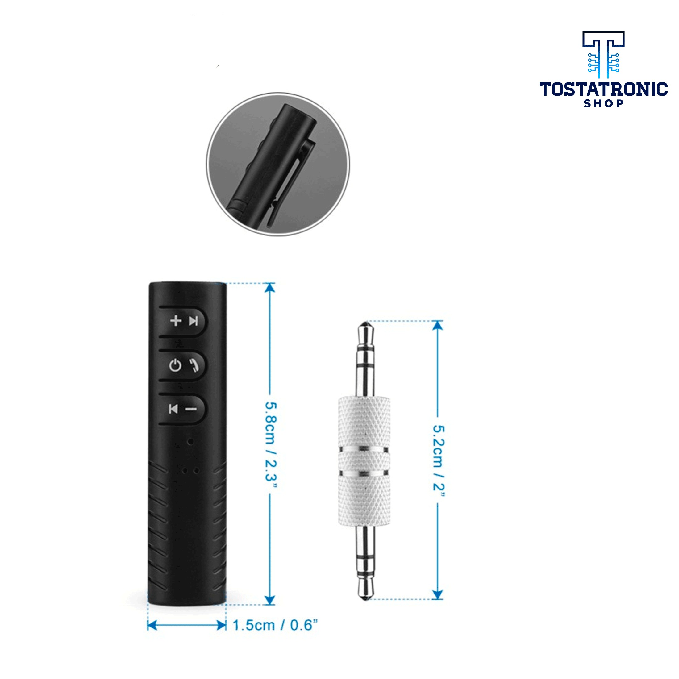 Auxiliar Bluetooth Tipo Lapiz Tinderala con Jack 3.5mm (Manos Libres) –  Tostatronic