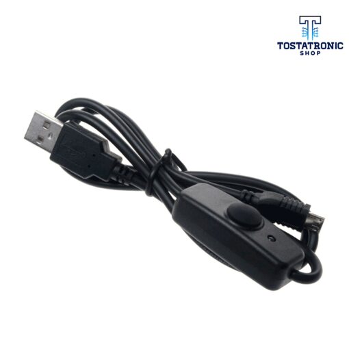 Cable tipo V (Micro USB) para raspberry 3/3B/3B+ 3A Con Switch On/Off