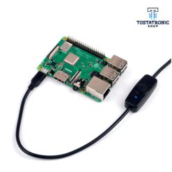 Cable tipo V (Micro USB) para raspberry 3/3B/3B+ 3A Con Switch On/Off