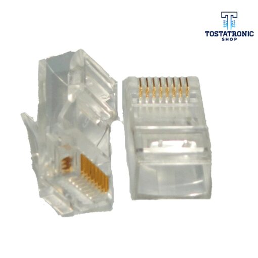 Plug RJ45 de 8 contactos CAT 5e, para cable redondo