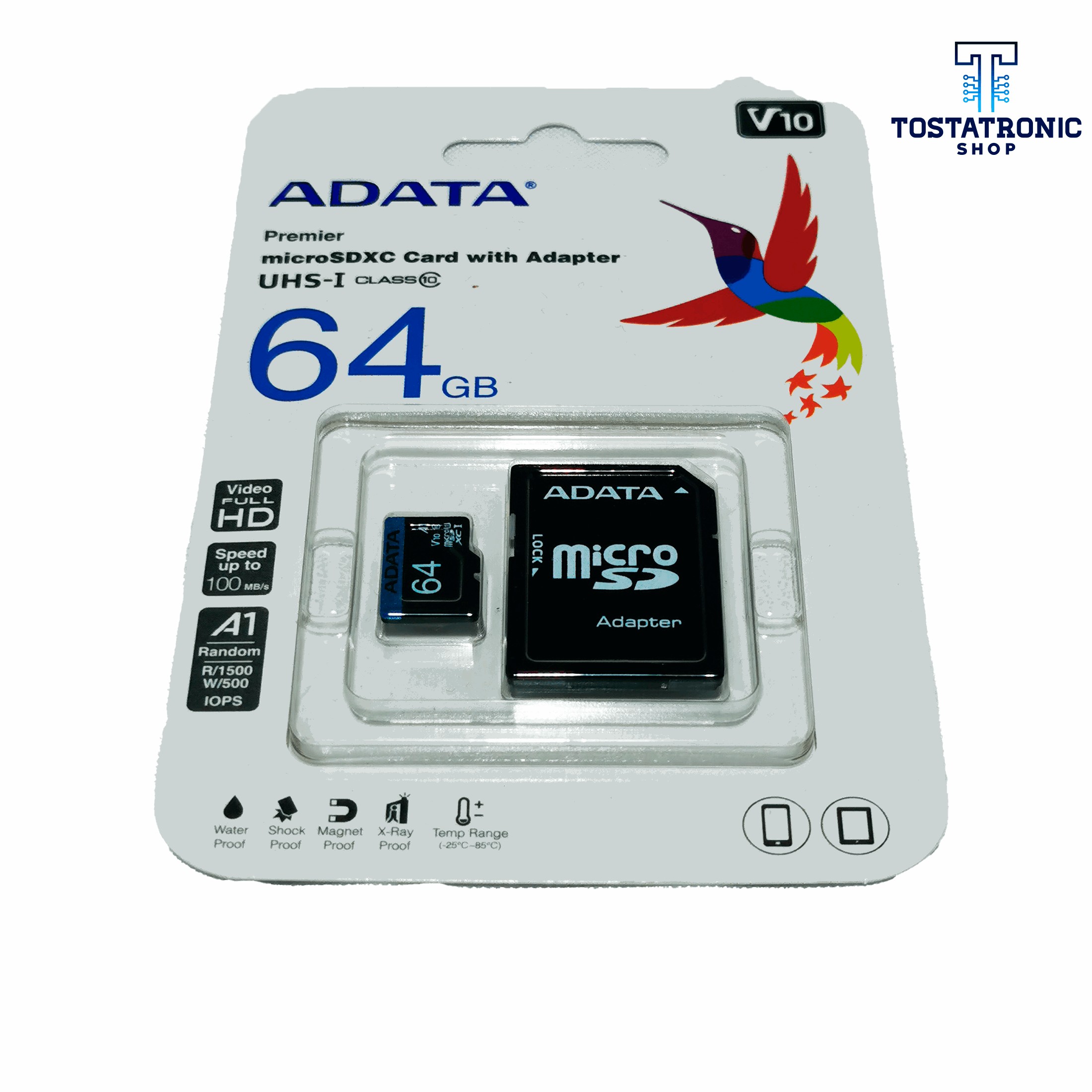 Memoria Micro SD Clase 10 64GB Adata UHS-I A1 – Tostatronic