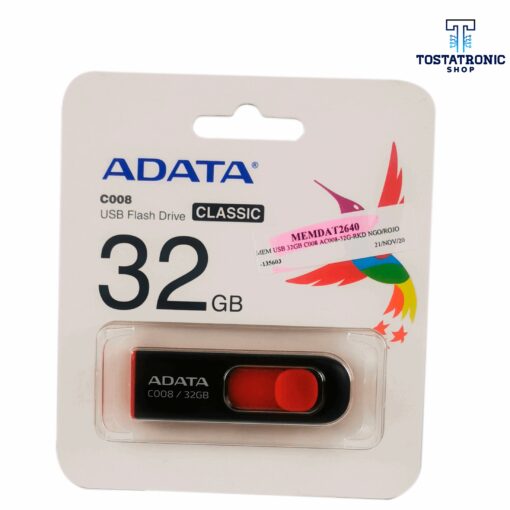 Memoria USB Adata C008 32GB color Rojo