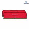 MEMORIA RAM DIMM DDR4 CRUCIAL BALLISTIX (BL2K8G26C16U4R) 16GB KIT (2X8GB) 2666MHZ, RED HEATSINK, CL16