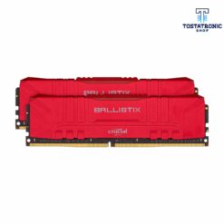 MEMORIA RAM DIMM DDR4 CRUCIAL BALLISTIX (BL2K8G26C16U4R) 16GB KIT (2X8GB) 2666MHZ, RED HEATSINK, CL16