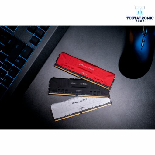MEMORIA RAM DIMM DDR4 CRUCIAL BALLISTIX (BL2K8G26C16U4R) 16GB KIT (2X8GB) 2666MHZ, RED HEATSINK, CL16