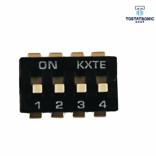 Dip switch 4 Canales Negro Con Pin Largo