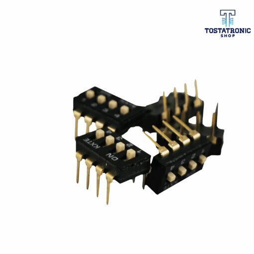 Dip switch 4 Canales Negro Con Pin Largo