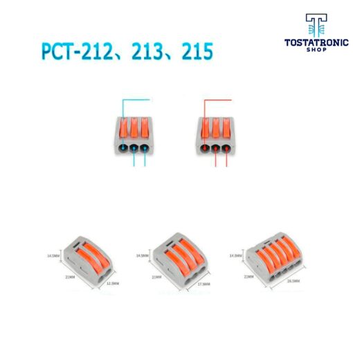 Kit de 60 Piezas Conector de Cableado Compacto De Conexión Rápida PCT-212, 213 y 215