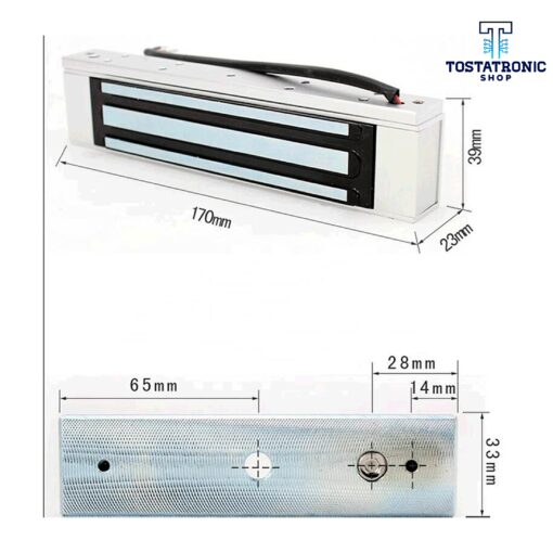 Cerradura magnética eléctrica de 180 kg