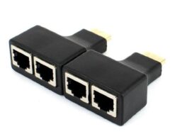 Dual Port RJ45 Network Cable Extender Over by Cat