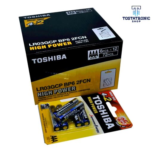 Paquete de 6 Pilas AAA Toshiba Alkalina