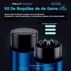 Kit De Boquillas Creality De Gama Alta (8pcs - 0.25, 0.4 y 0.6mm)