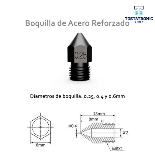 Kit de 8 Boquillas De Acero Reforzado Creality