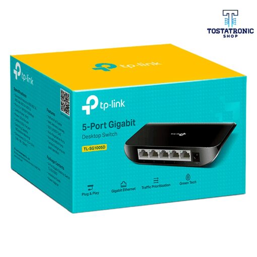 Switch (Conmutador) de 5 Puertos Gigabit Ethernet TP-Link LiteWave TL-SG1005D 10/100/1000MBPS