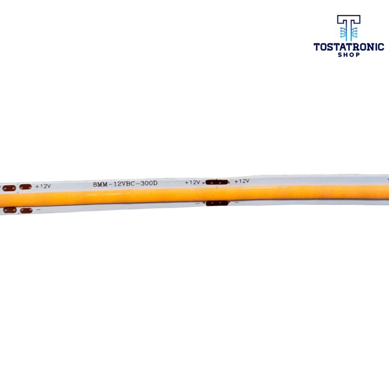 Tira Led Tipo Cob Blanco Frio 6500k Ip20 5mts Tostatronic