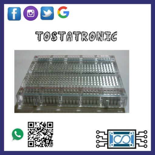 Protoboard 400pts transparente