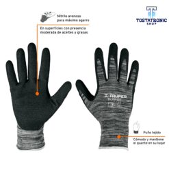 Guantes de nylon recubiertos de nitrilo Talla Grande