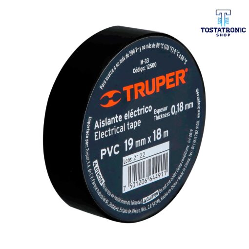 Cinta Negra Truper No 33 18mts 12500