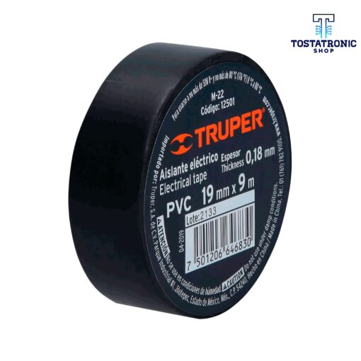 Cinta Negra Truper No 22 9mts