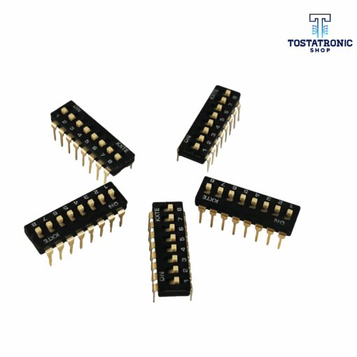 Dip switch 8 Canales Negro Con Pin Largo