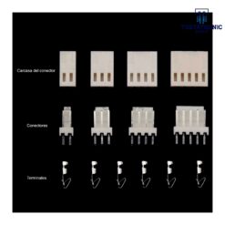 Kit de 230pcs De Conectores XH2.54 (2, 3, 4 y 5 Pins) con Pitch de 2.54mm y Pin Header JST