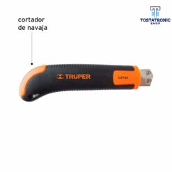 CUT-6X Cutter 18 mm profesional con alma metálica y grip, Truper 16977