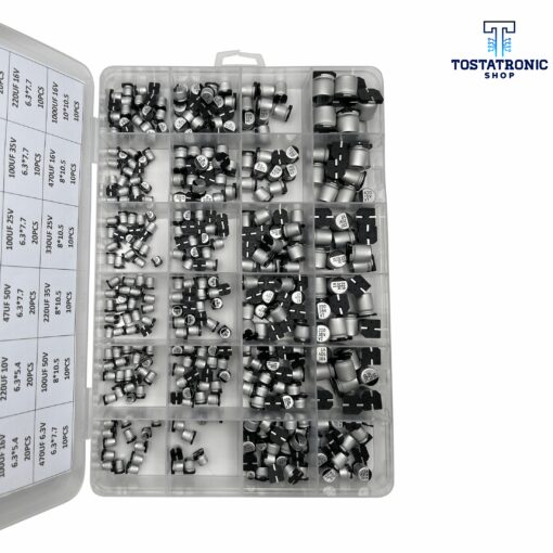 Kit De Capacitores SMD De Aluminio de 1uf - 1000uf Con 24 Valores