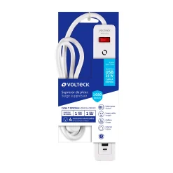 Multicontacto Con Carga Usb Qc3.0 Volteck Mul-411U (1080 Jouls)