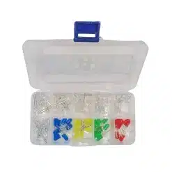 Kit De 100 Leds Básico En Caja(10 Blancos, 10 Rojos, 10 Amarillos, 10 Azules, 10 Verdes, 10 Naranjas, 10 Rojos Difusos, 10 Amarillos Difusos, 10 Azules Difusos, 10 Verdes Difusos)