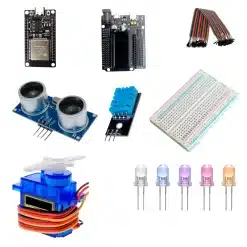 Kit ESP32 WiFi Bluetooth Starter Escolar - Protoboard, Sensores DHT11, Ultrasónico, Servo SG90 y Cables